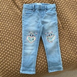 NWOT unicorn patch jeans leggings